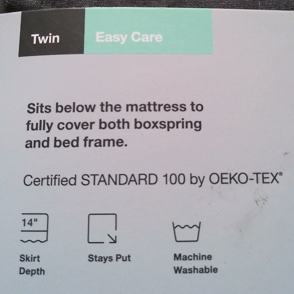 Made by Design Bed Skirt (TWIN, Dark Gray) - Picture 3 of 8